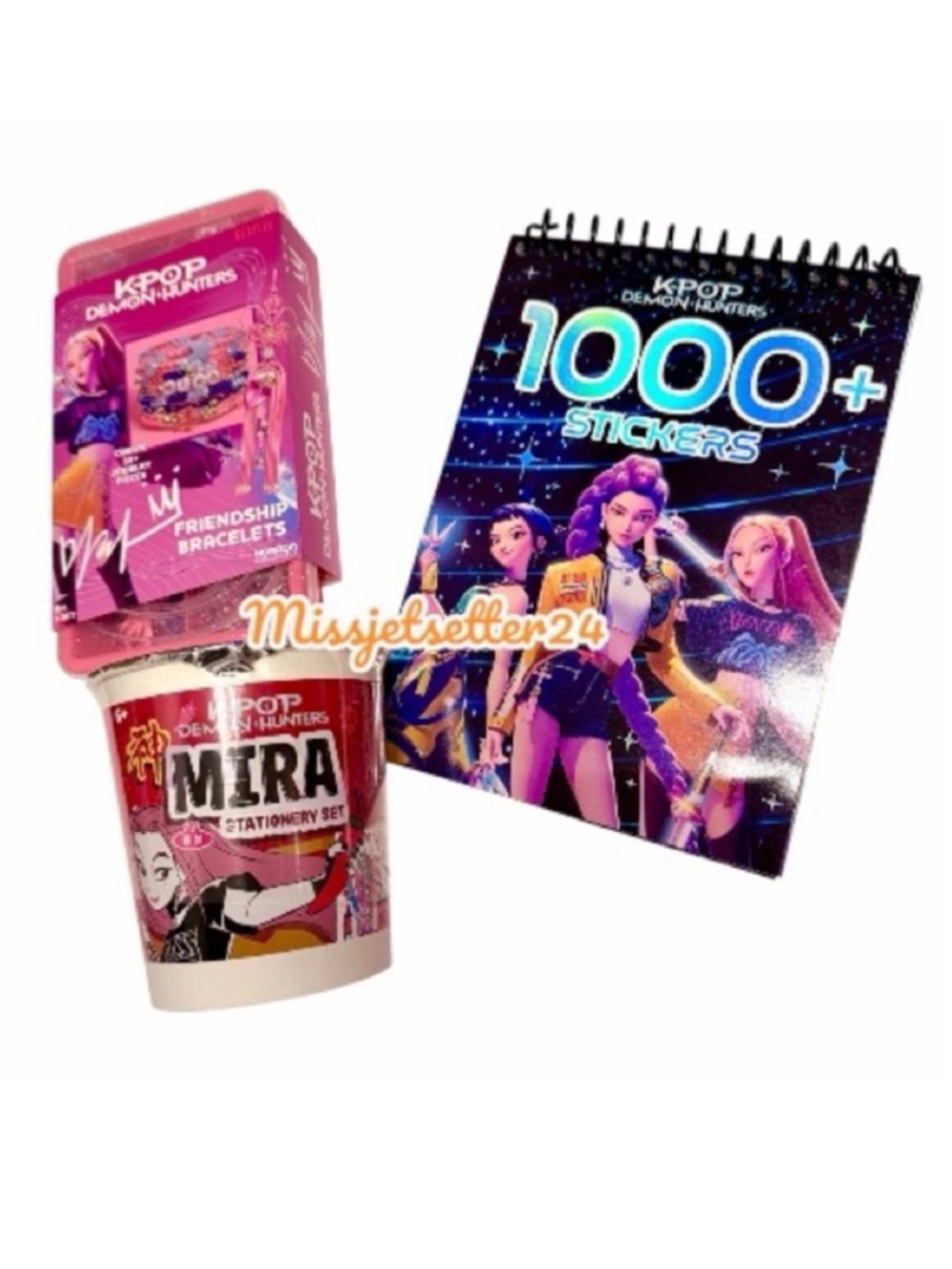 NEW Mira K-pop Demon Hunters Friendship Bracelet Kit, Sticker, Stationary Bundle